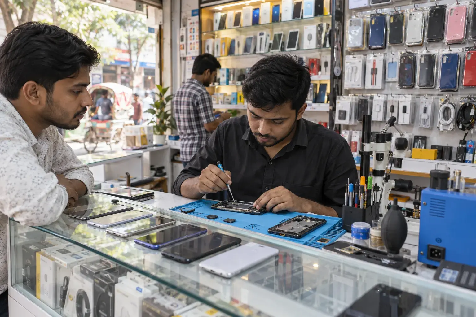 মোবাইল ও এক্সেসরিজ দোকান